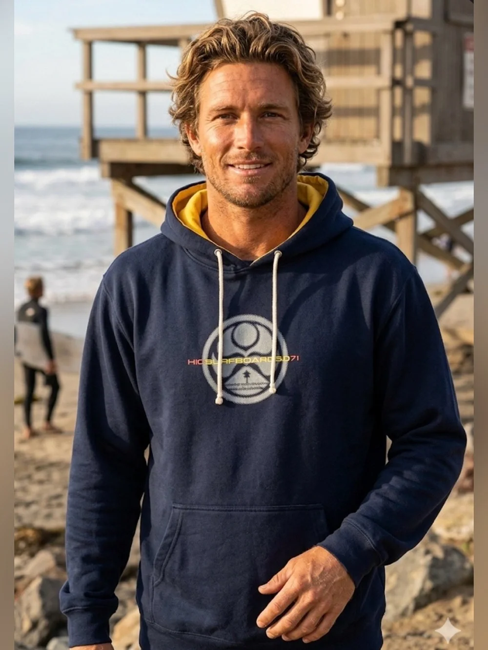 Hawaiian Island Creations HIC Surfboard Hoodie Navy